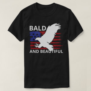 Camiseta Baldosa y bella bandera de Eagle Bald