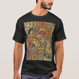 Camiseta Baldosas de Boho: colorido mosaico de mosaicos sin