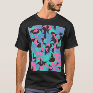 Camiseta Baldosas de época Neon Pink Green