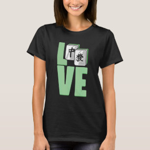 Camiseta Baldosas de juego de amor para el Mahjong chino pa