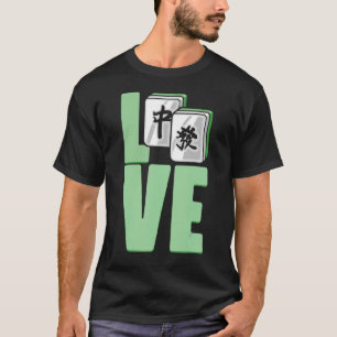 Camiseta Baldosas de juego de amor para el Mahjong chino pa
