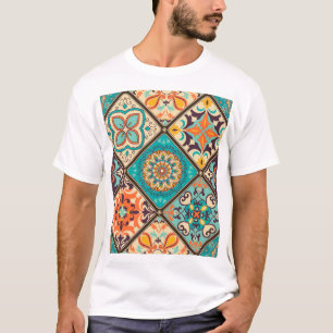 Camiseta Baldosas de mosaico colorido: motivos islámicos.