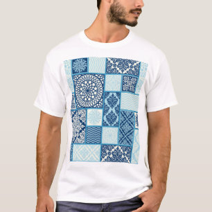 Camiseta Baldosas de mosaico, fondo transparente.