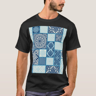 Camiseta Baldosas de mosaico, fondo transparente.