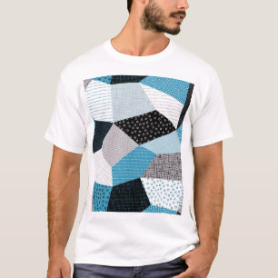 Camiseta Baldosas de tracción geométrica a mano alzada