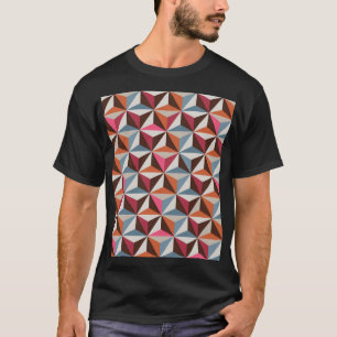 Camiseta Baldosas de triángulo coloridas: mosaico vintage