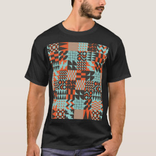 Camiseta Baldosas geométricas mosaicas, patrón elegante sin