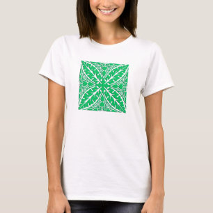 Camiseta Baldosas marroquíes - verde jade y blanco