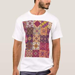 Camiseta Baldosas portuguesas: patrón de estilo talavera.