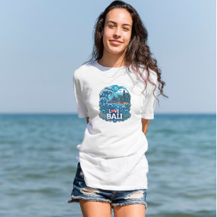 Camiseta Bali de amor azul y verde