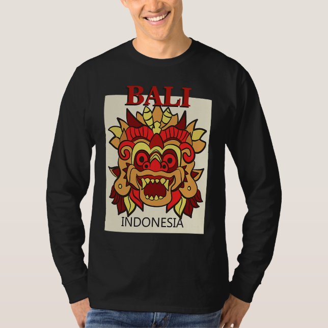 Camiseta Bali Indonesia Dragon Mask Island Travel Holiday A (Anverso)