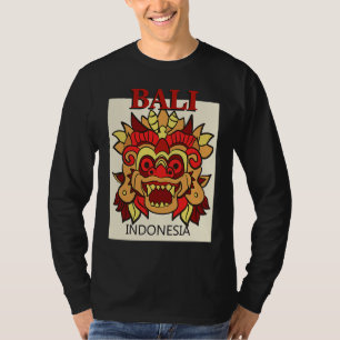 Camiseta Bali Indonesia Máscara de Dragón Isla Viaje Vacaci