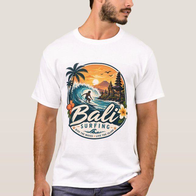 Camiseta Balí, Indonesia Surf (Anverso)