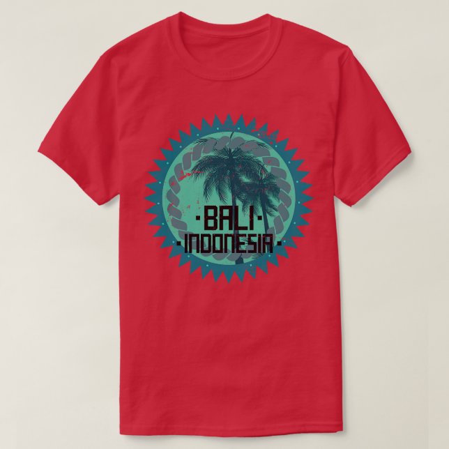 Camiseta Bali Indonesia Tropical (Diseño del anverso)