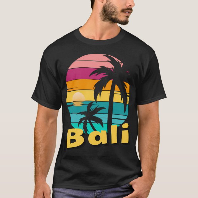 Camiseta Bali Indonesia - Viejo atardecer tropical Bali par (Anverso)