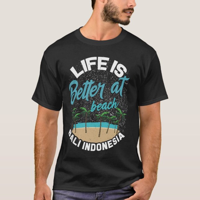 Camiseta Bali para viajar a la playa de los niños de Indone (Anverso)