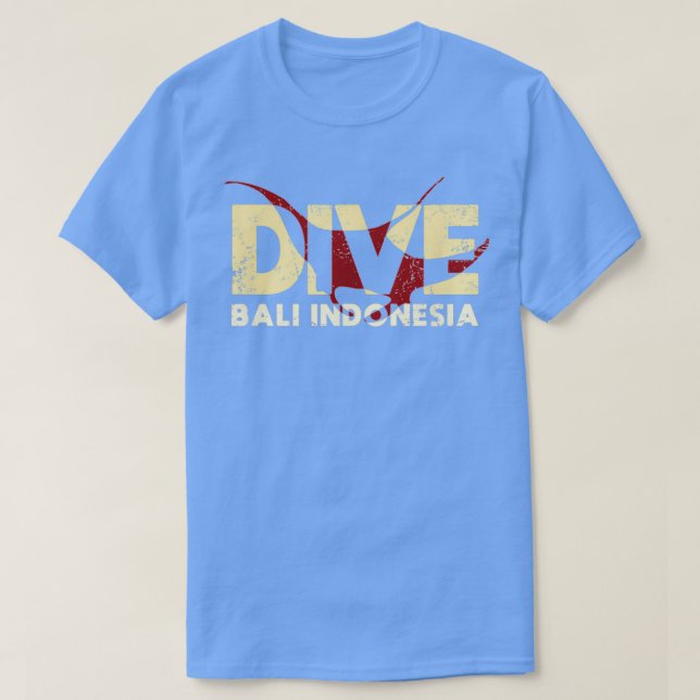 Camiseta Bali Scuba Dive Manta Ray Diving (Diseño del anverso)