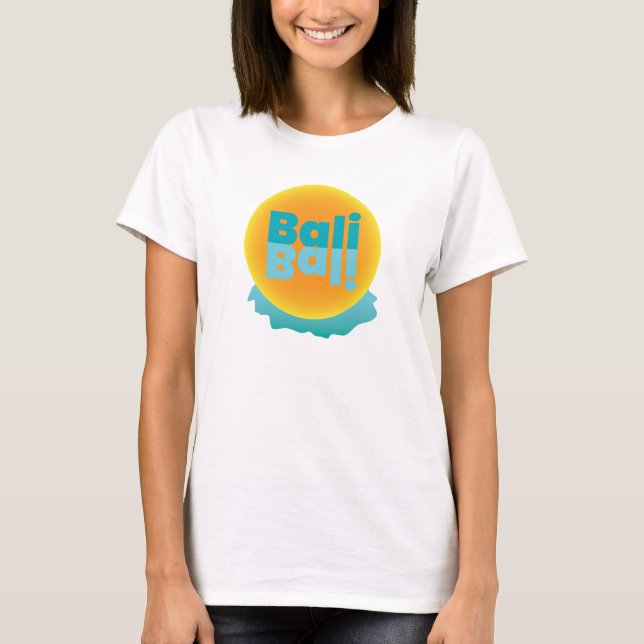 Camiseta Bali, Souvenir, Sunset, Tropical, Vacaciones, (Anverso)