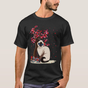 Camiseta Balinese Cat Lover Heart Tree Balinese Cat Valenti