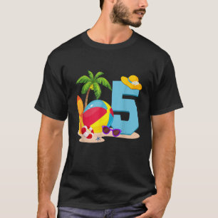 Camiseta Ball Beach Ball de 5 años Fiesta Cumpleaños Verano