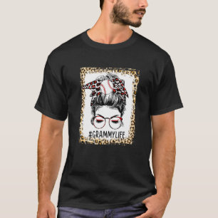 Camiseta Ball blanqueado Grammy Messy Bun Game Day Madres D