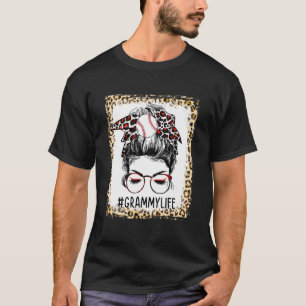 Camiseta Ball blanqueado Grammy Messy Bun Game Day Madres D