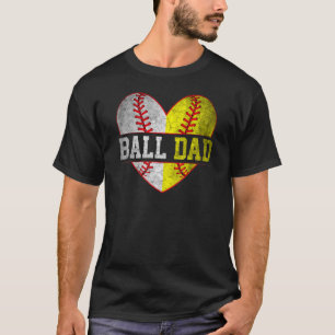 Camiseta Ball Dad Softball Baseball For Men Father Day