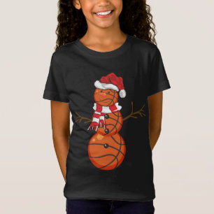 Camiseta Ball de baloncesto Navidad regalo de Snowman Baske