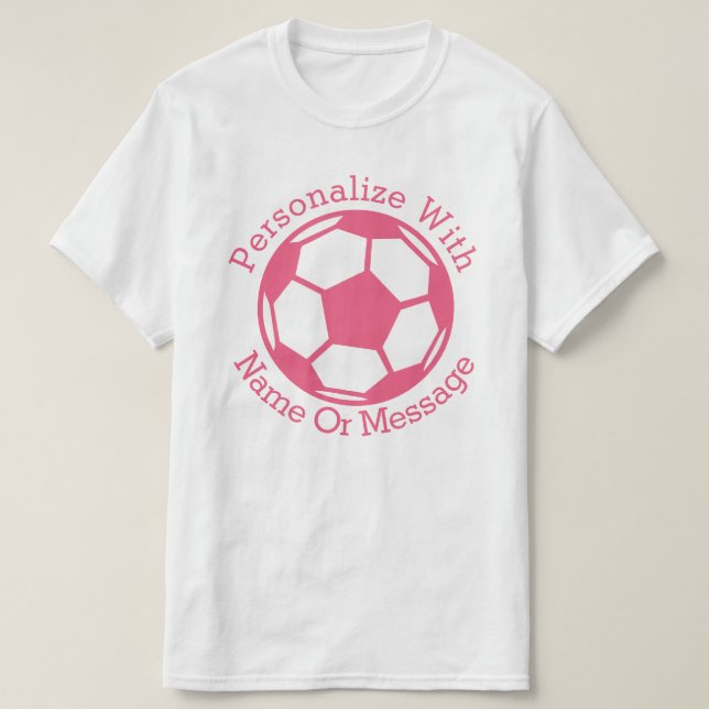 Camiseta Ball de fútbol rosado PERSONALIZADO (Diseño del anverso)