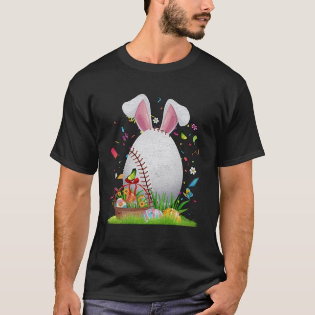 Camiseta Ball Egny Bunny Ears Feliz Día de Pascua Hombres (Anverso)