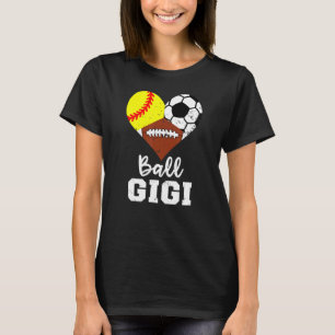 Camiseta Ball Gigi Heart Softball Football Football Club Gi