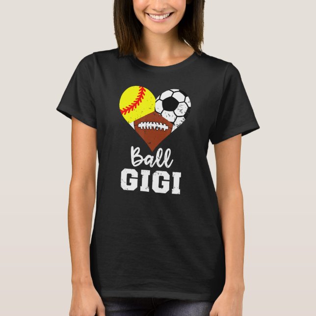 Camiseta Ball Gigi Heart Softball Football Football Club Gi (Anverso)