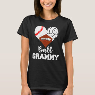 Camiseta Ball Grammy Heart  Baseball Volleyball Football Gr