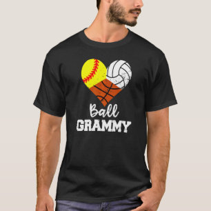 Camiseta Ball Grammy Heart Softball Volleyball Basketball G