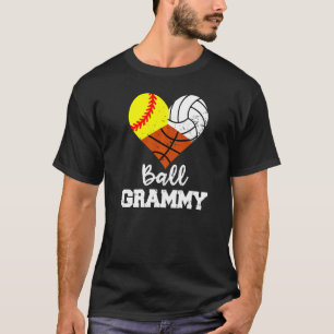Camiseta Ball Grammy Heart Softball Volleyball Basketball G