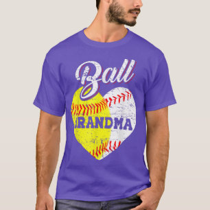 Camiseta Ball Grandma Baseball Softball Heart