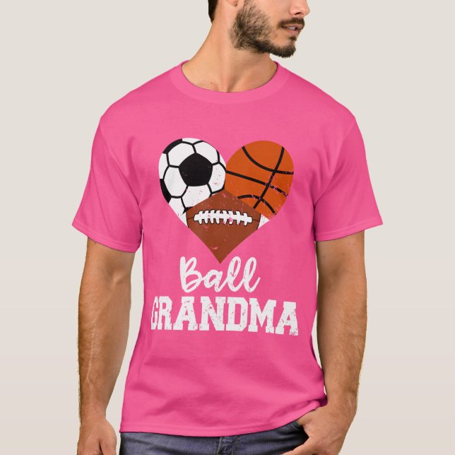 Camiseta Ball Grandma Funny Soccer Basketball (Anverso)