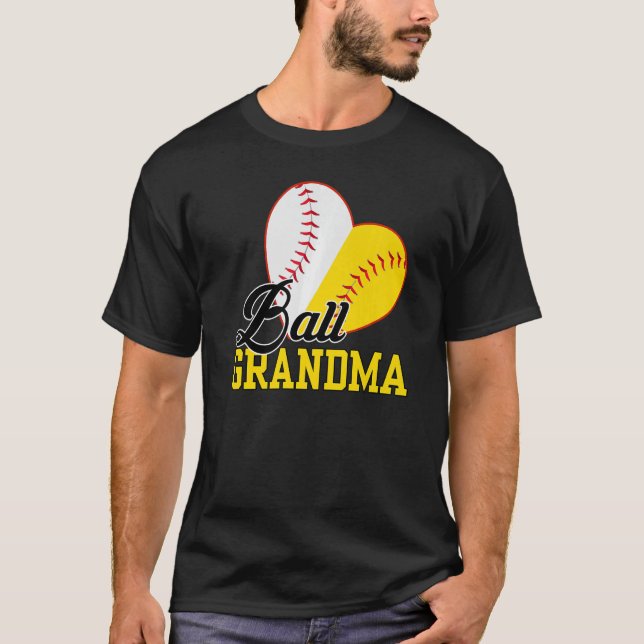 Camiseta Ball Grandma Softball Baseball Para El Día de la M (Anverso)