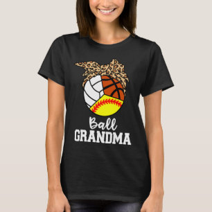 Camiseta Ball Grandma Softball Volleyball Baloncesto Leopar