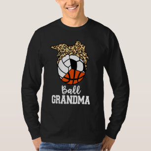 Camiseta Ball Grandma Volleyball Soccer Basketball Leopard