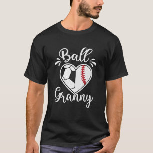 Camiseta Ball Granny Funny Baseball Softball Heart Granny L