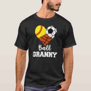 Camiseta Ball Granny Heart Softball Soccer Basketball Gran