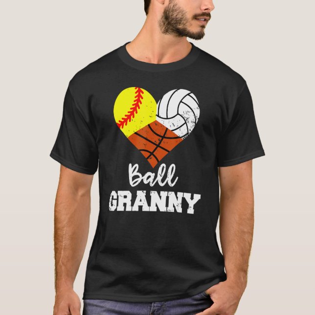Camiseta Ball Granny Heart Softball Volleyball Basketball G (Anverso)