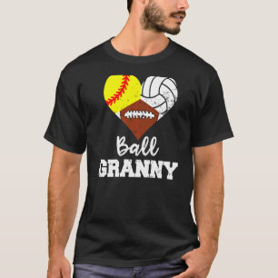 Camiseta Ball Granny Heart Softball Volleyball Football Gr