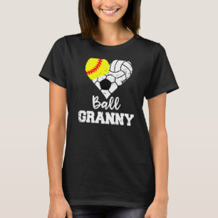 Camiseta Ball Granny Heart Softball Volleyball Soccer Gran