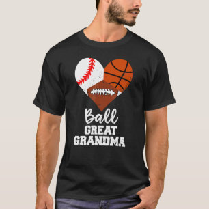 Camiseta Ball Great Grandma Heart Baseball Basketball Foot
