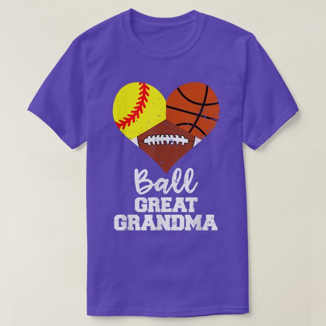 Camiseta Ball Great Grandma Heart Funny Softball Baloncesto (Diseño del anverso)