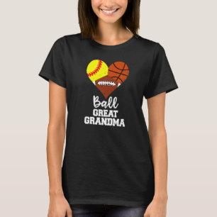 Camiseta Ball Great Grandma Heart Softball Basketball Foot