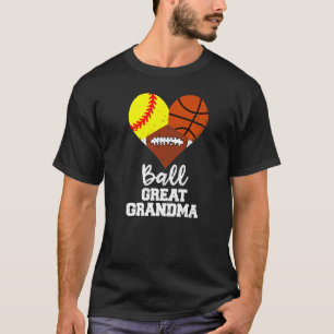 Camiseta Ball Great Grandma Heart Softball Basketball Foot