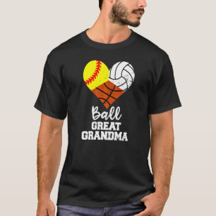 Camiseta Ball Great Grandma Heart Softball Volleyball Baske